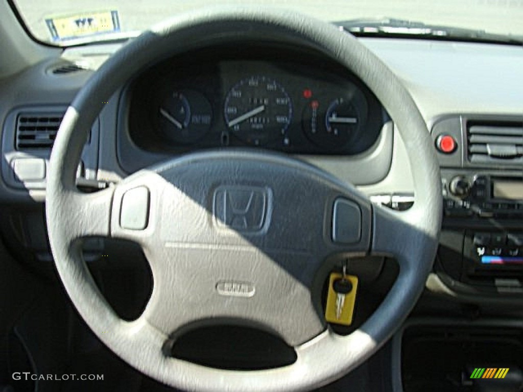 1997 Civic DX Sedan - Frost White / Gray photo #10