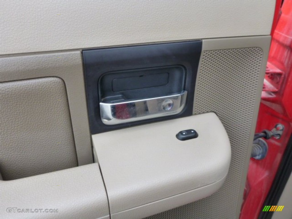 2004 F150 XLT SuperCrew 4x4 - Bright Red / Tan photo #13