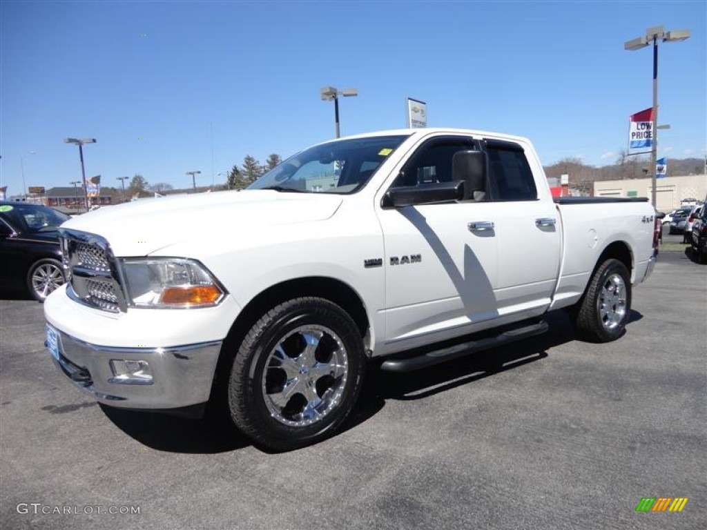 2010 Ram 1500 SLT Quad Cab 4x4 - Stone White / Dark Slate/Medium Graystone photo #3