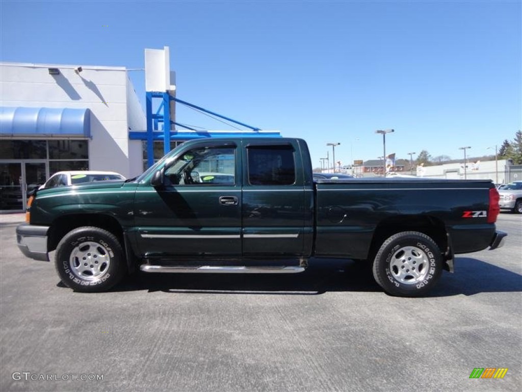 2003 Silverado 1500 Z71 Extended Cab 4x4 - Dark Green Metallic / Dark Charcoal photo #4