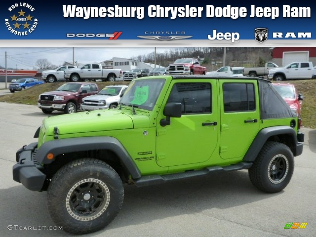 Gecko Green Jeep Wrangler Unlimited