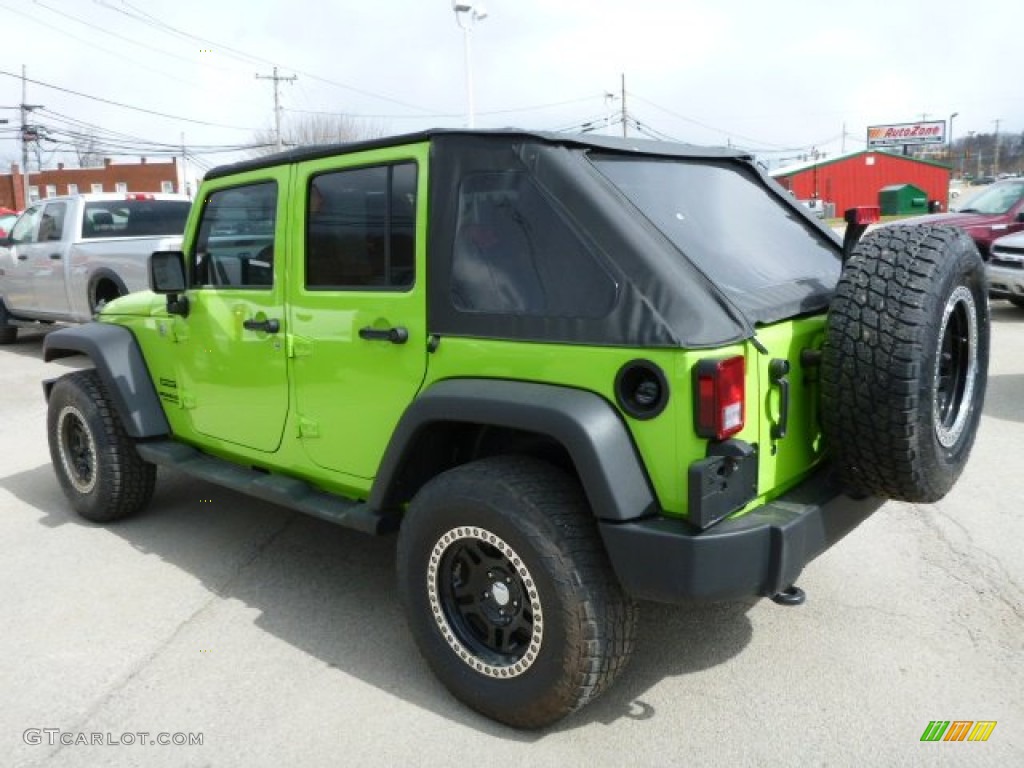 2012 Wrangler Unlimited Sport S 4x4 - Gecko Green / Black photo #3