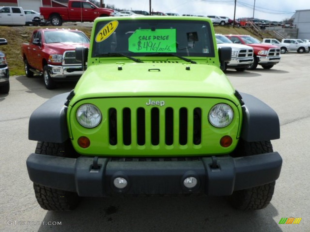 2012 Wrangler Unlimited Sport S 4x4 - Gecko Green / Black photo #8