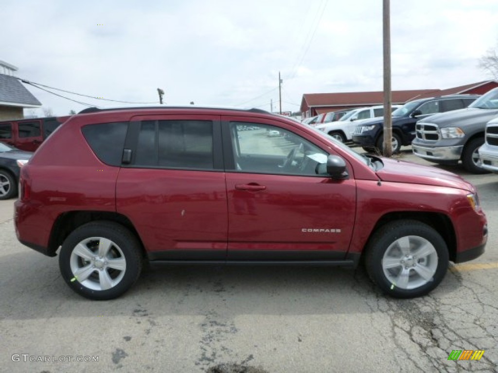 Deep Cherry Red Crystal Pearl 2014 Jeep Compass Sport 4x4 Exterior Photo #78683478