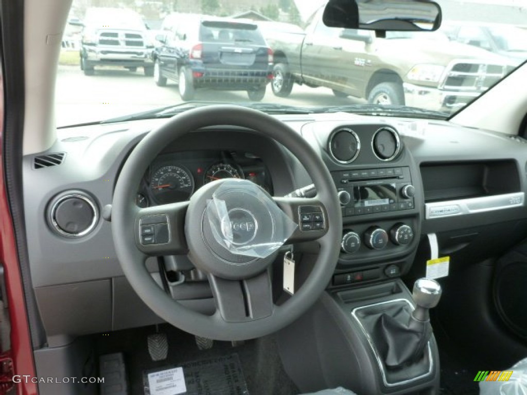 2014 Jeep Compass Sport 4x4 Dark Slate Gray Dashboard Photo #78683574