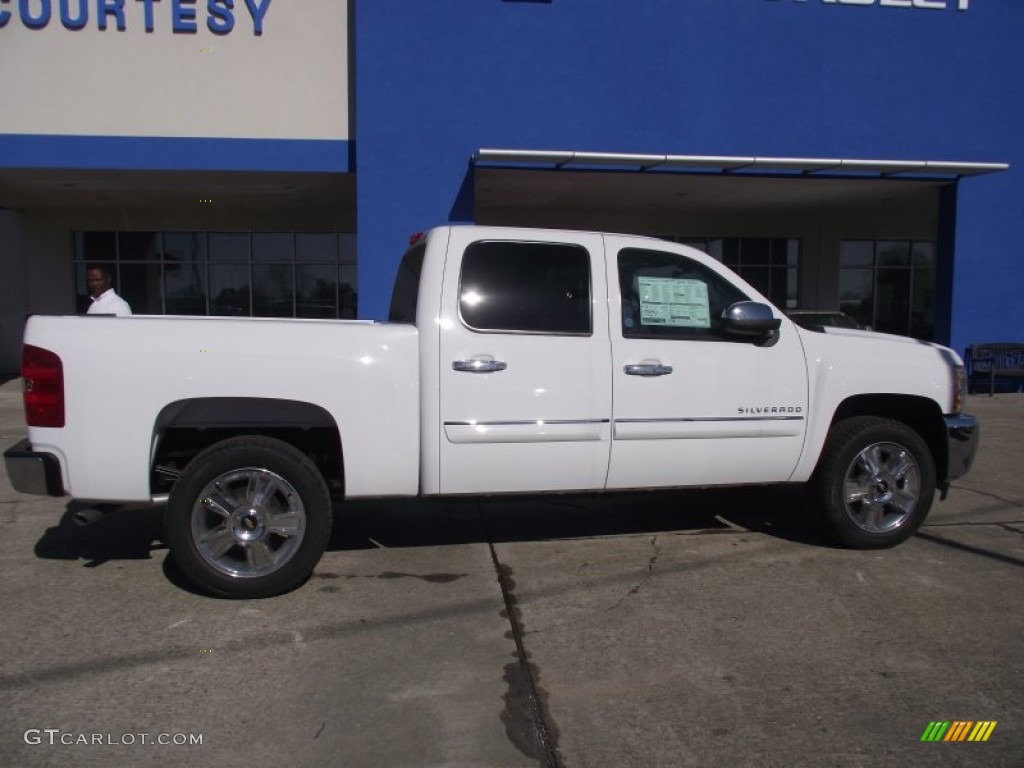 2013 Silverado 1500 LT Crew Cab - Summit White / Light Cashmere/Dark Cashmere photo #4