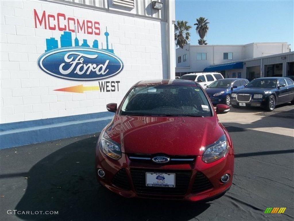 2013 Focus Titanium Hatchback - Ruby Red / Charcoal Black photo #1