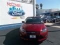 2013 Ruby Red Ford Focus Titanium Hatchback  photo #1