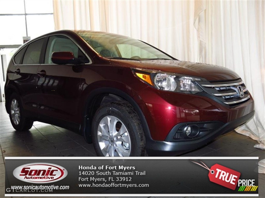 2013 CR-V EX - Basque Red Pearl II / Gray photo #1