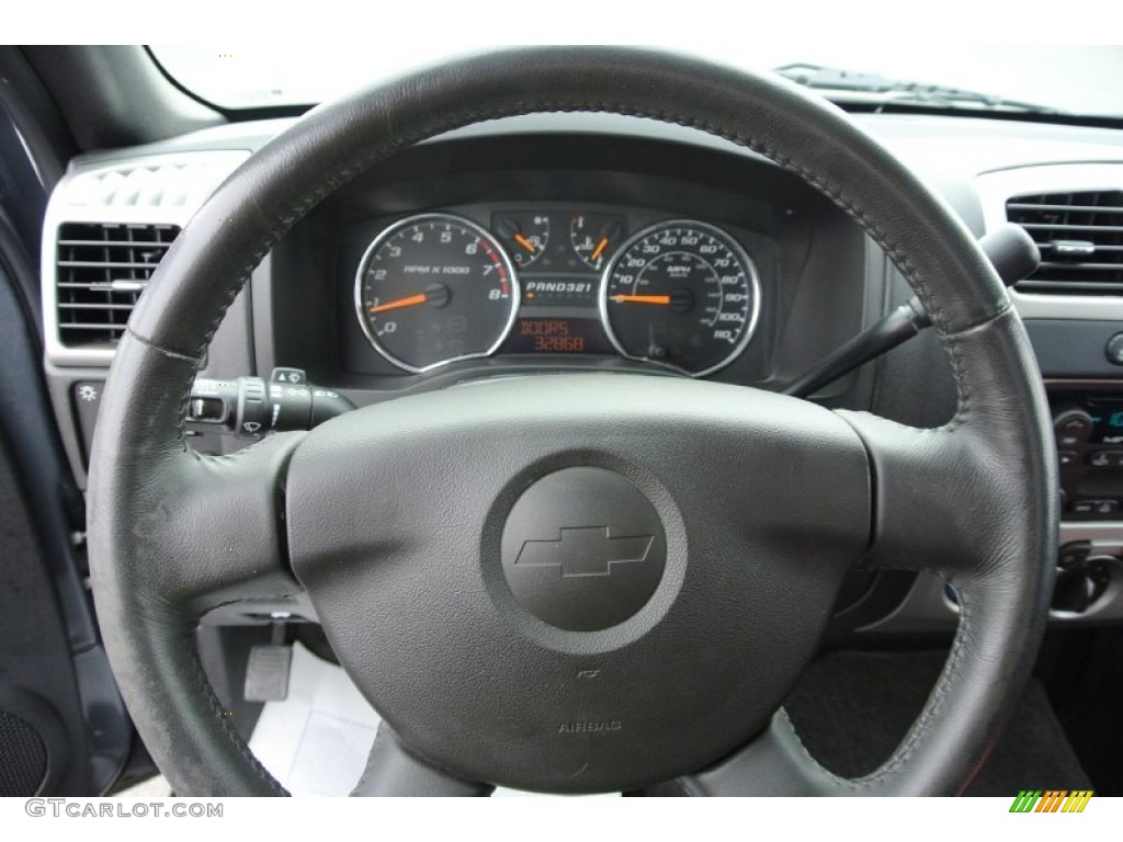 2009 Chevrolet Colorado LT Regular Cab Ebony Steering Wheel Photo #78685147