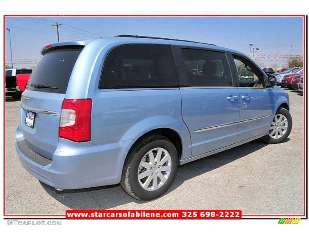 2013 Town & Country Touring - Crystal Blue Pearl / Dark Frost Beige/Medium Frost Beige photo #6