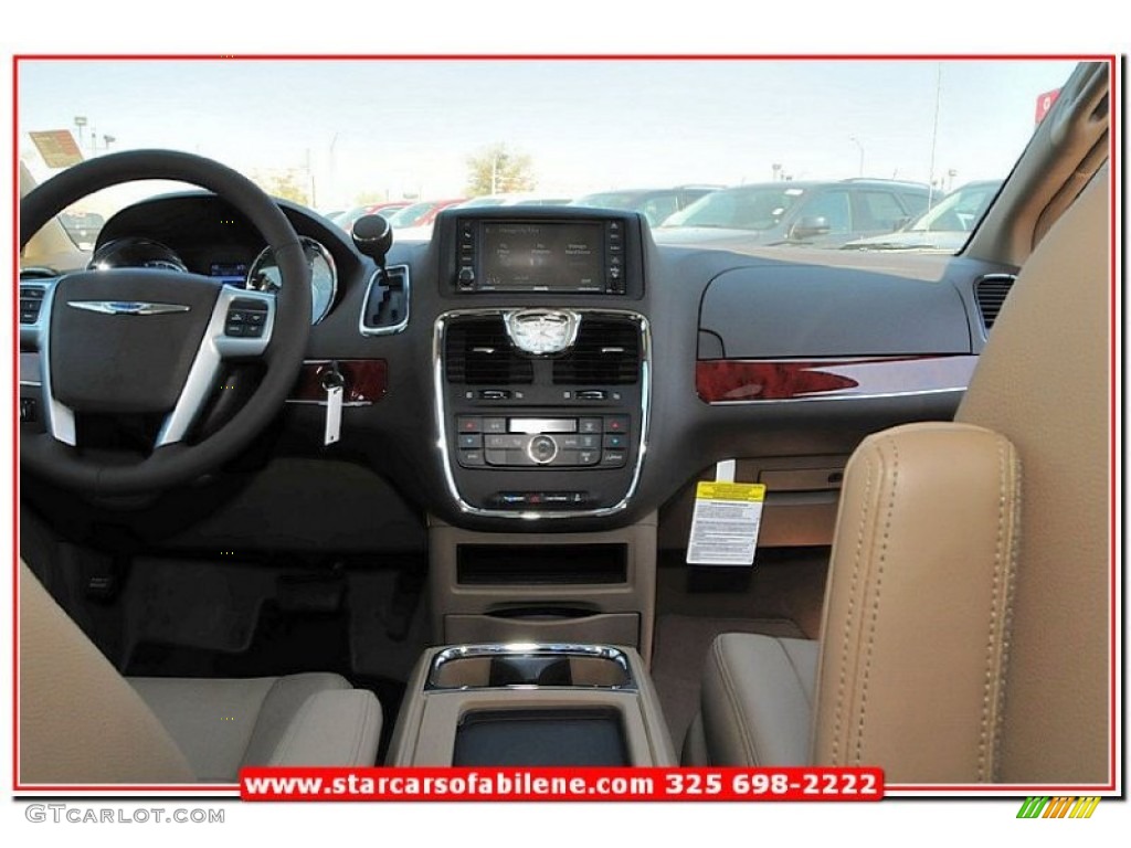 2013 Town & Country Touring - Crystal Blue Pearl / Dark Frost Beige/Medium Frost Beige photo #15