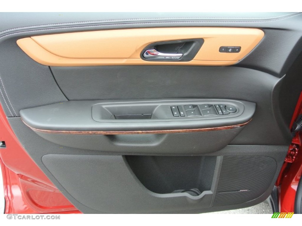 2013 Chevrolet Traverse LTZ Ebony/Mojave Door Panel Photo #78687973