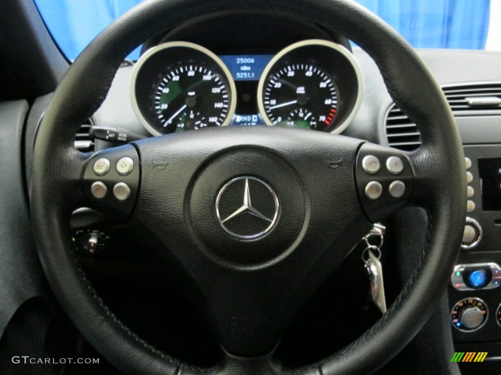 2005 Mercedes-Benz SLK 350 Roadster Red Steering Wheel Photo #78688423