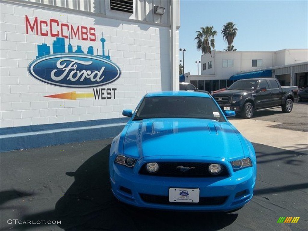2013 Mustang GT Coupe - Grabber Blue / Charcoal Black photo #1