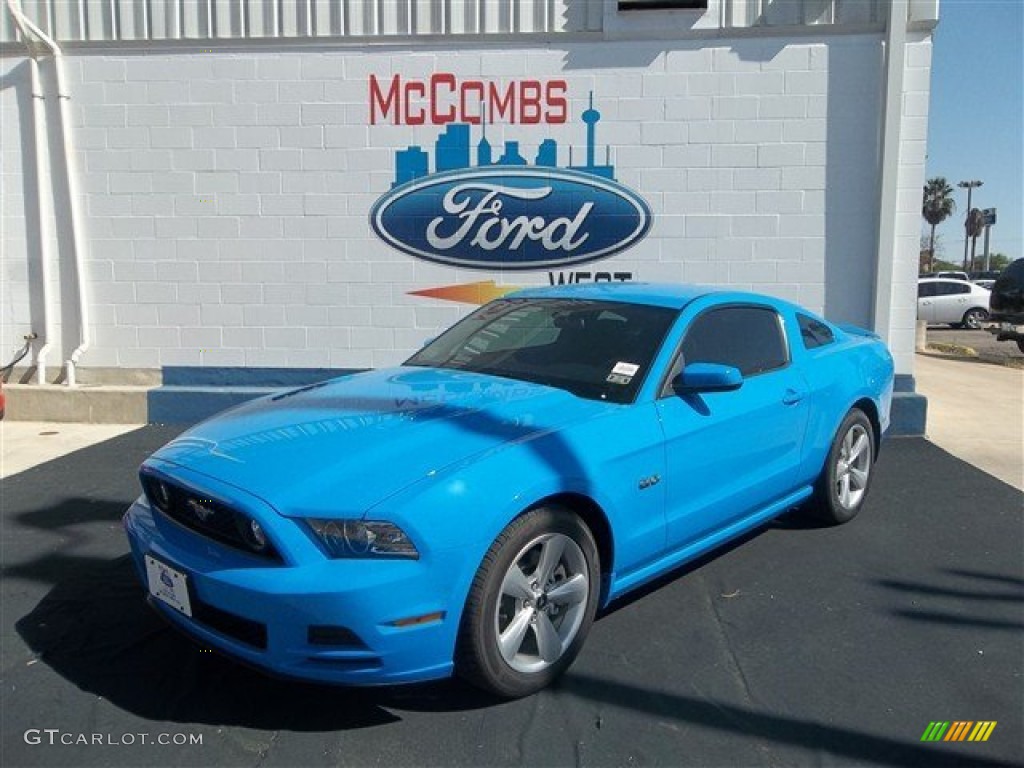 2013 Mustang GT Coupe - Grabber Blue / Charcoal Black photo #2