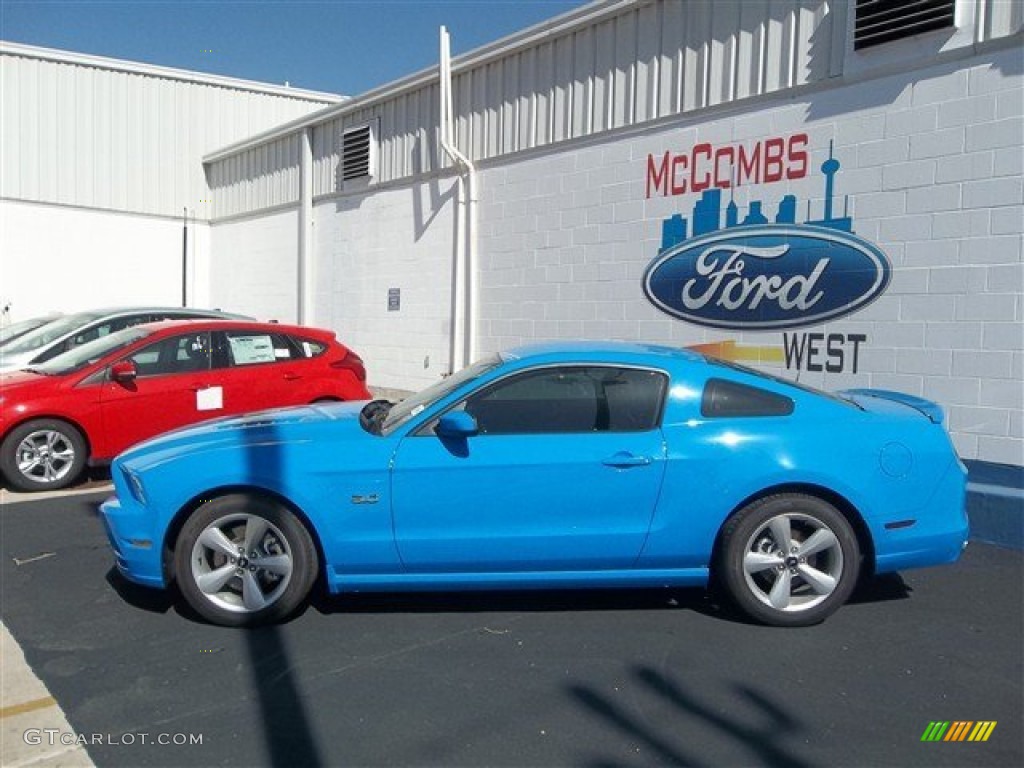 2013 Mustang GT Coupe - Grabber Blue / Charcoal Black photo #3