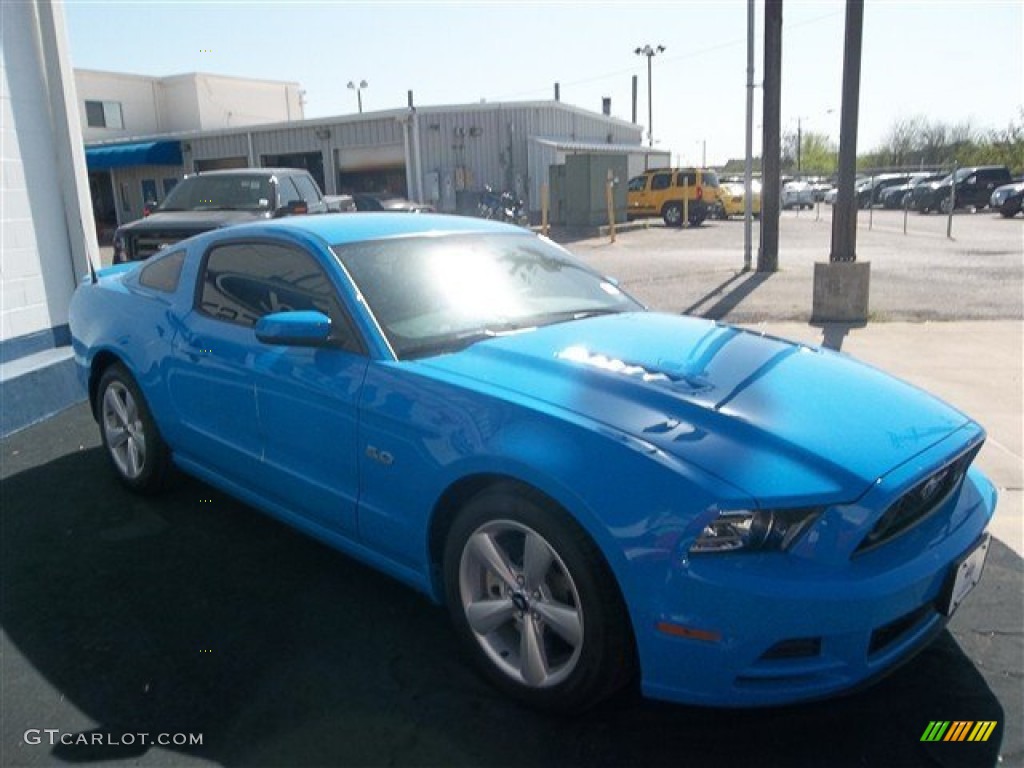2013 Mustang GT Coupe - Grabber Blue / Charcoal Black photo #7