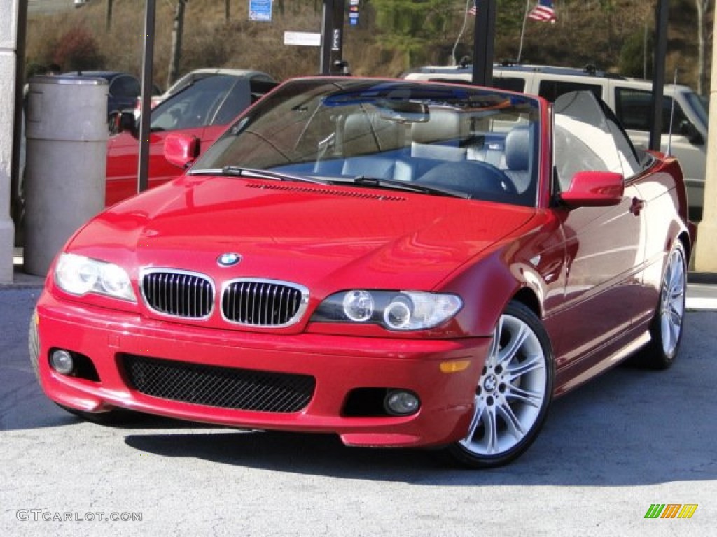 2006 3 Series 330i Convertible - Electric Red / Black photo #1