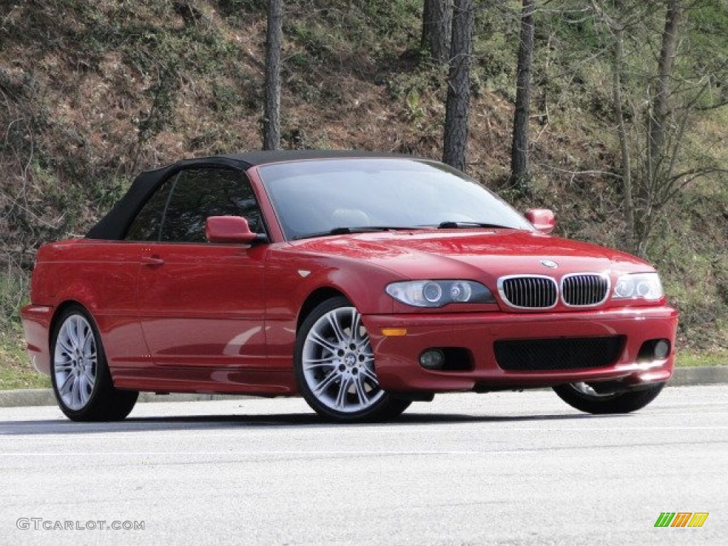 2006 3 Series 330i Convertible - Electric Red / Black photo #4