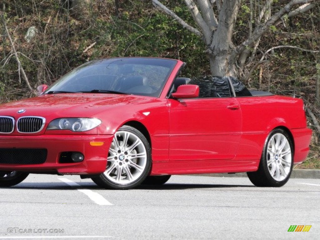 2006 3 Series 330i Convertible - Electric Red / Black photo #6