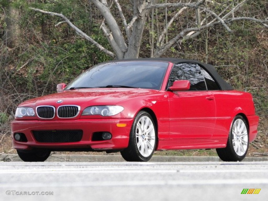 2006 3 Series 330i Convertible - Electric Red / Black photo #13