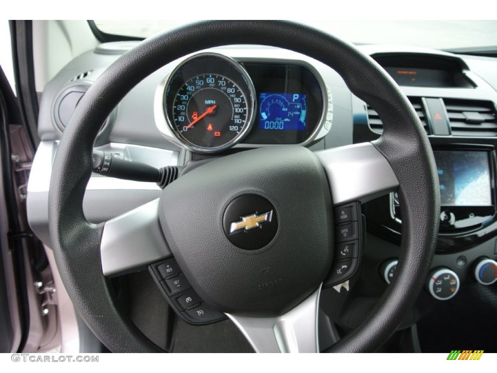 2013 Chevrolet Spark LT Silver/Silver Steering Wheel Photo #78690430