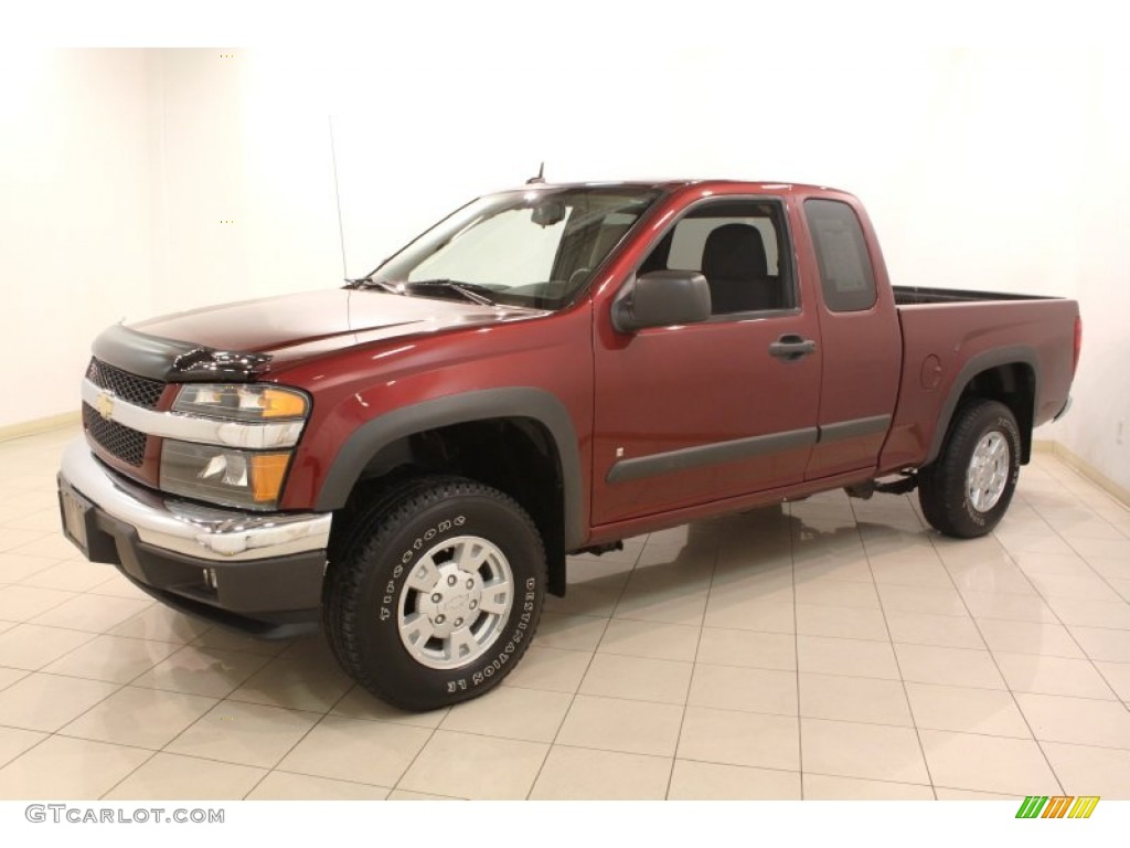Deep Ruby Metallic 2008 Chevrolet Colorado LT Extended Cab 4x4 Exterior Photo #78692439