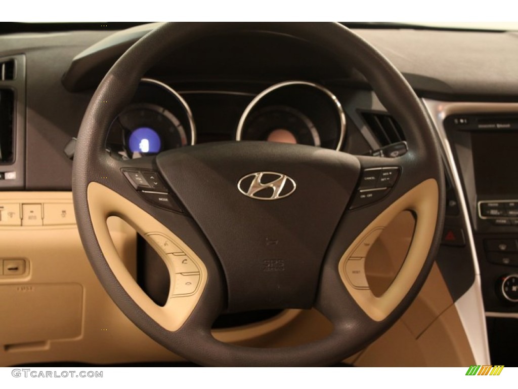 2011 Hyundai Sonata GLS Camel Steering Wheel Photo #78693521