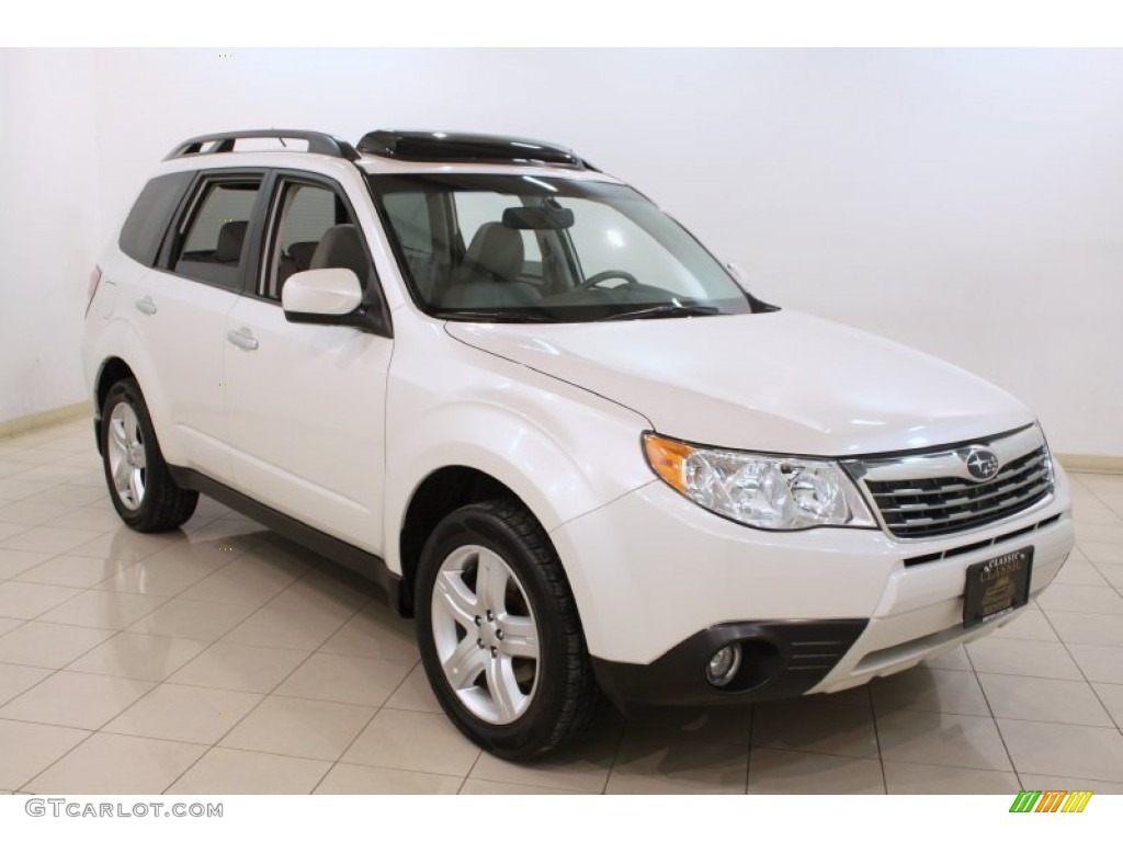 2009 Forester 2.5 X Limited - Satin White Pearl / Platinum photo #1