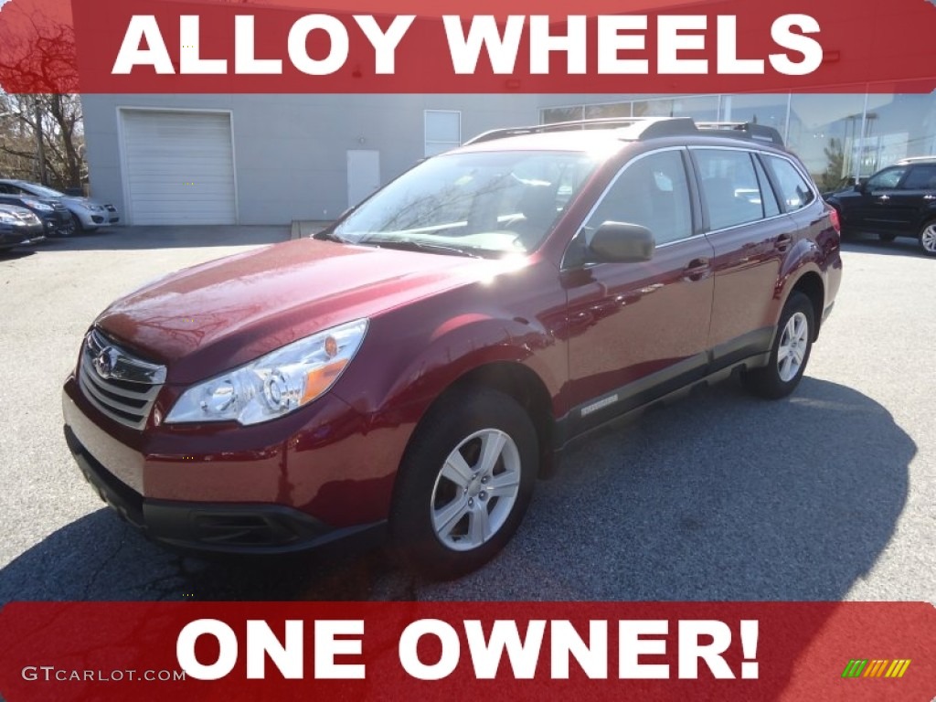 2011 Outback 2.5i Wagon - Ruby Red Pearl / Warm Ivory photo #1