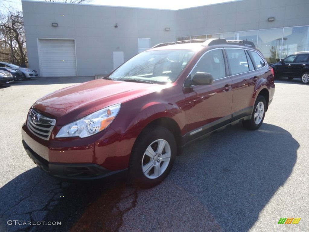 2011 Outback 2.5i Wagon - Ruby Red Pearl / Warm Ivory photo #2