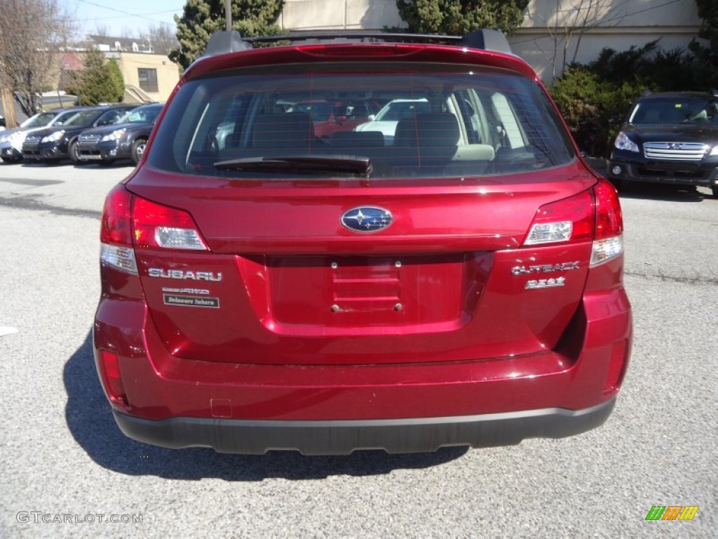 2011 Outback 2.5i Wagon - Ruby Red Pearl / Warm Ivory photo #7