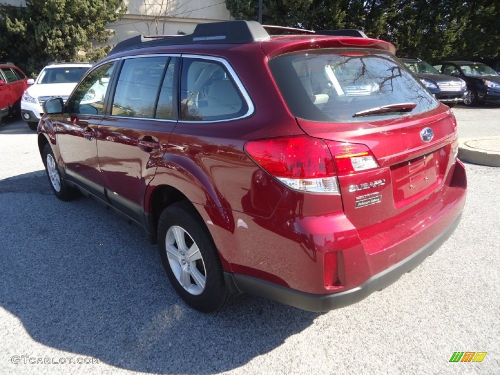 2011 Outback 2.5i Wagon - Ruby Red Pearl / Warm Ivory photo #8