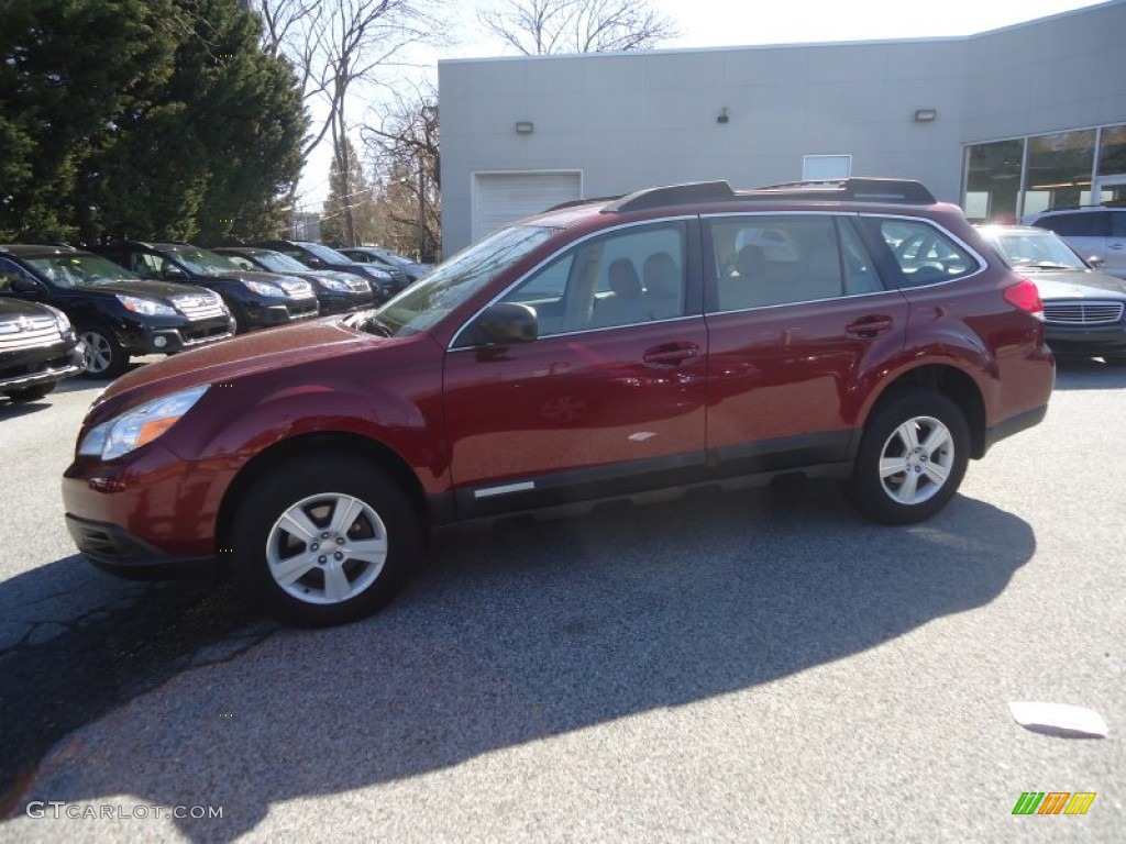 2011 Outback 2.5i Wagon - Ruby Red Pearl / Warm Ivory photo #9