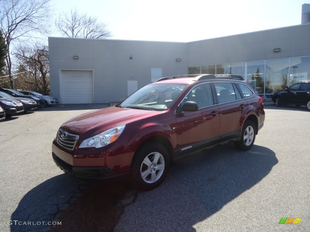 2011 Outback 2.5i Wagon - Ruby Red Pearl / Warm Ivory photo #43