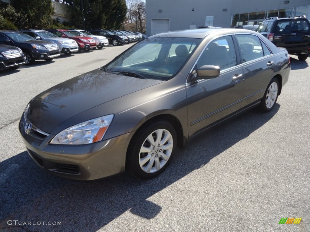 Carbon Bronze Pearl 2007 Honda Accord EX-L V6 Sedan Exterior Photo #78695593