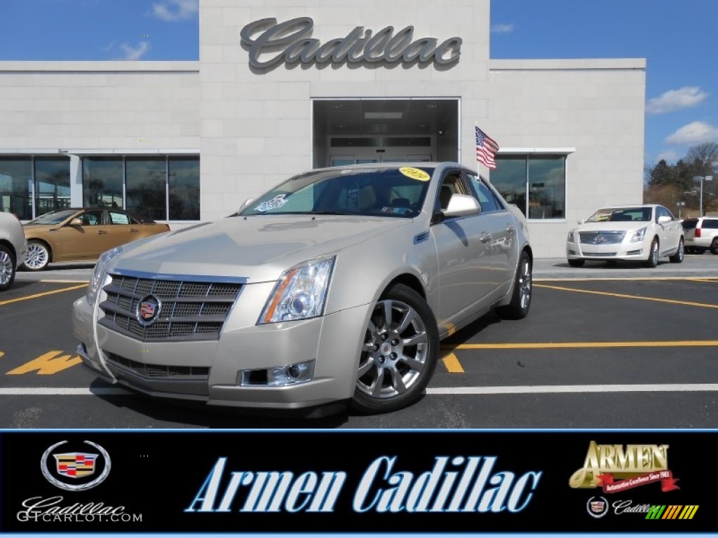 2009 CTS 4 AWD Sedan - Gold Mist / Cashmere/Cocoa photo #1