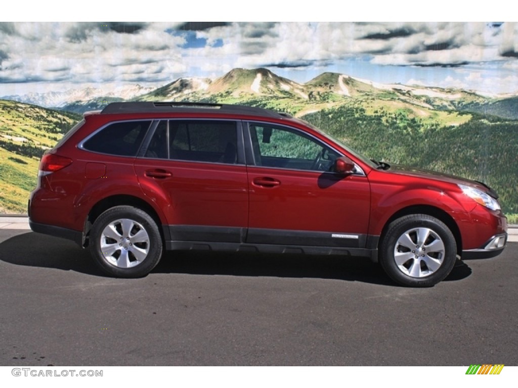 2011 Outback 3.6R Limited Wagon - Ruby Red Pearl / Warm Ivory photo #2