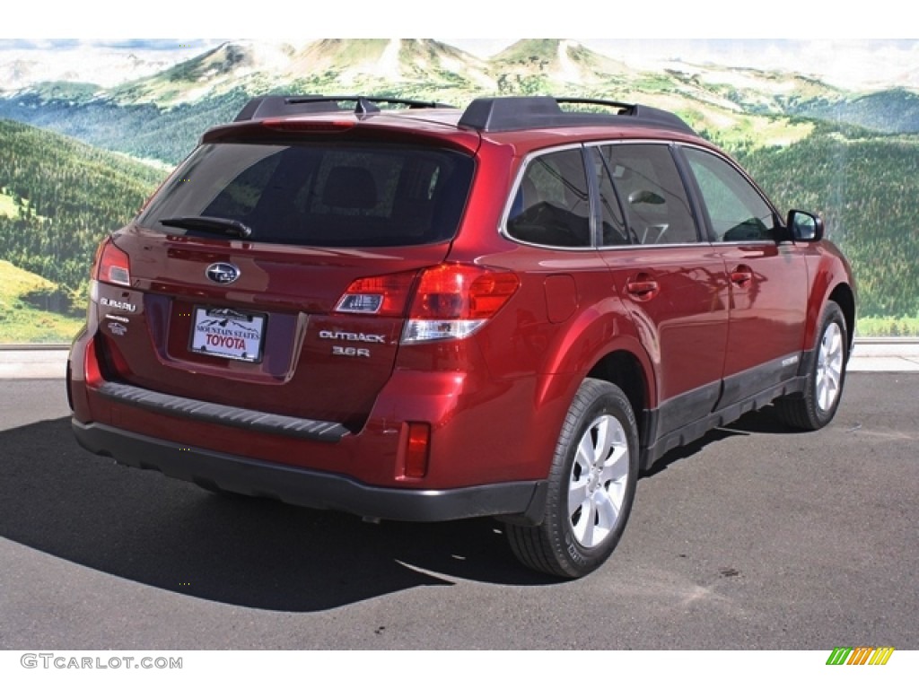 2011 Outback 3.6R Limited Wagon - Ruby Red Pearl / Warm Ivory photo #3