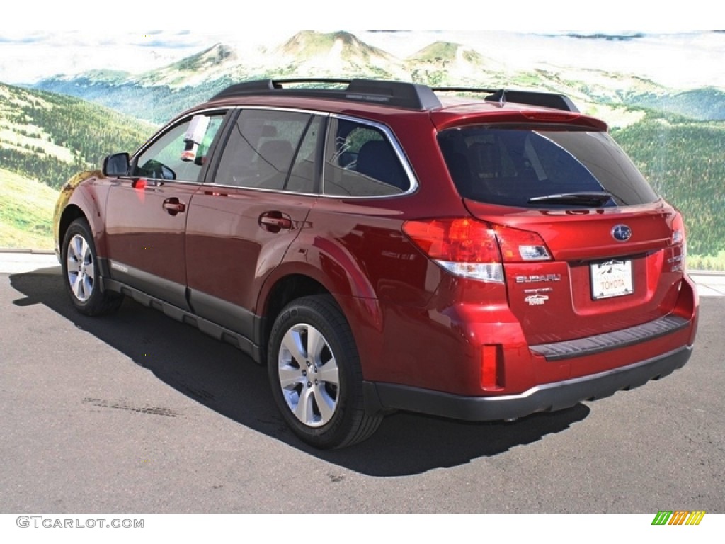 2011 Outback 3.6R Limited Wagon - Ruby Red Pearl / Warm Ivory photo #4