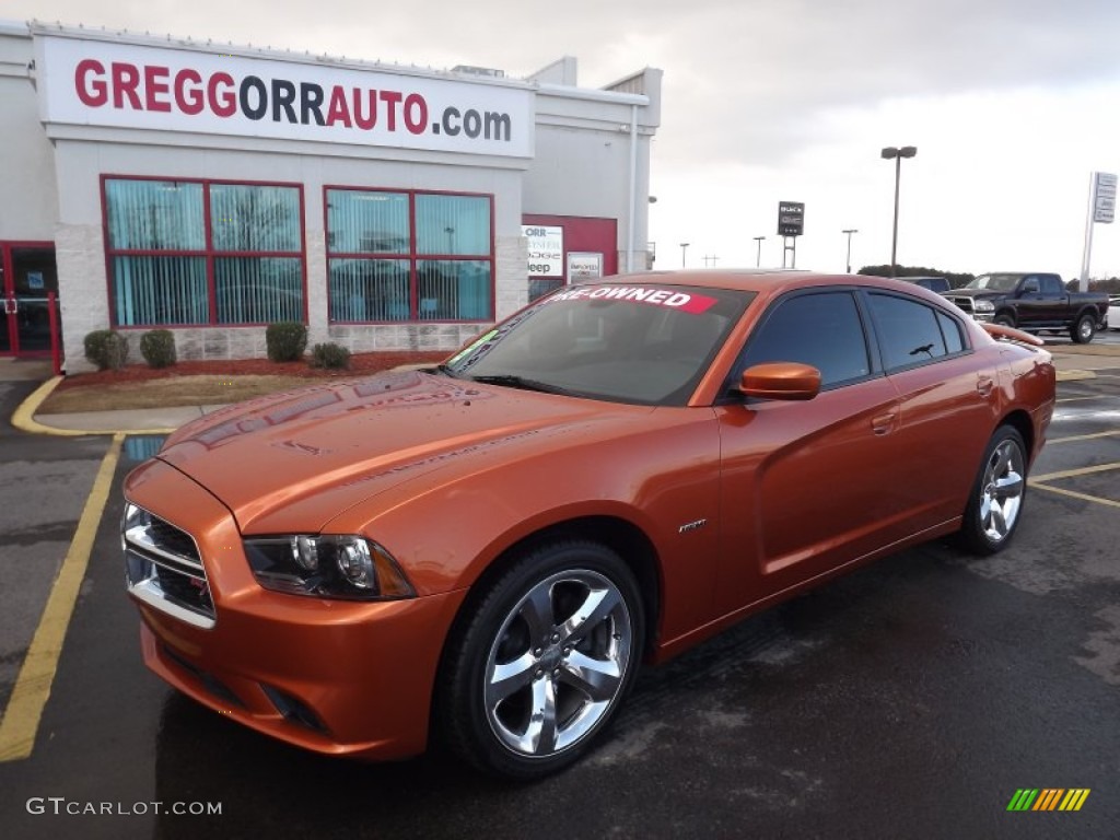 2011 Charger R/T Plus - Toxic Orange Pearl / Black photo #1