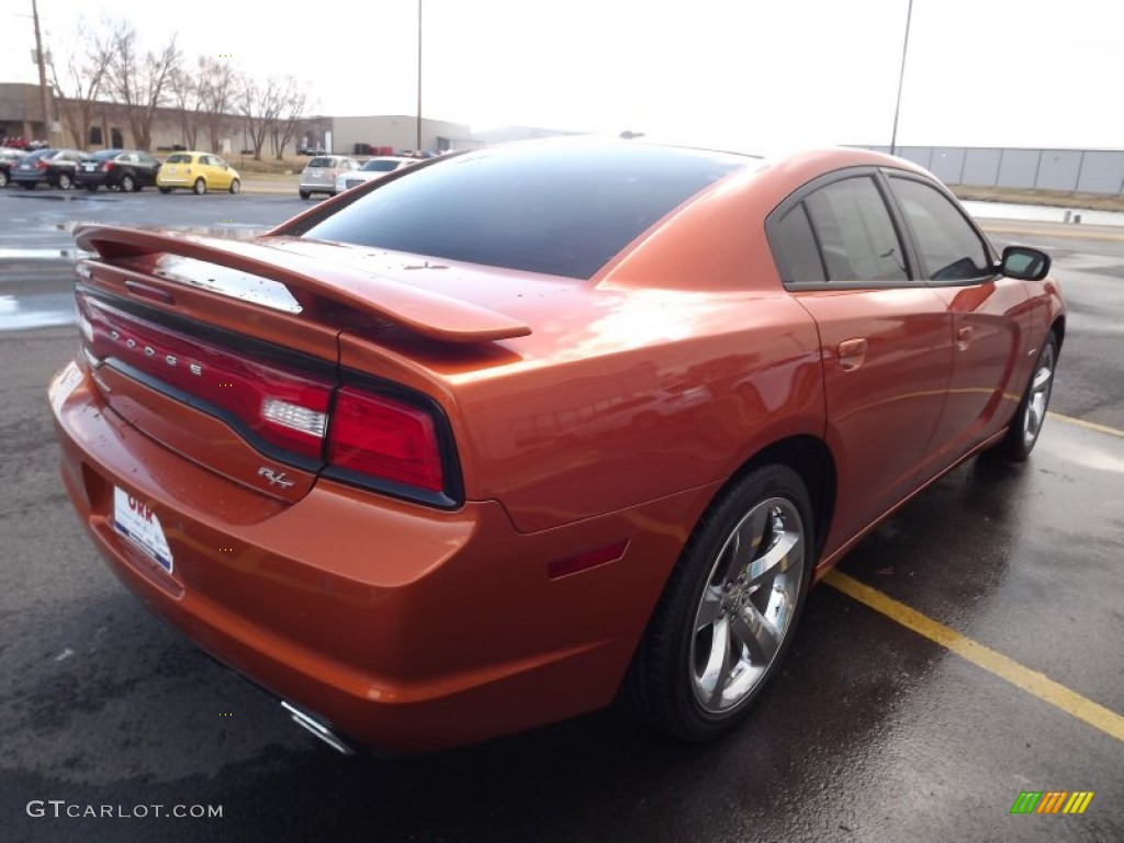 2011 Charger R/T Plus - Toxic Orange Pearl / Black photo #5