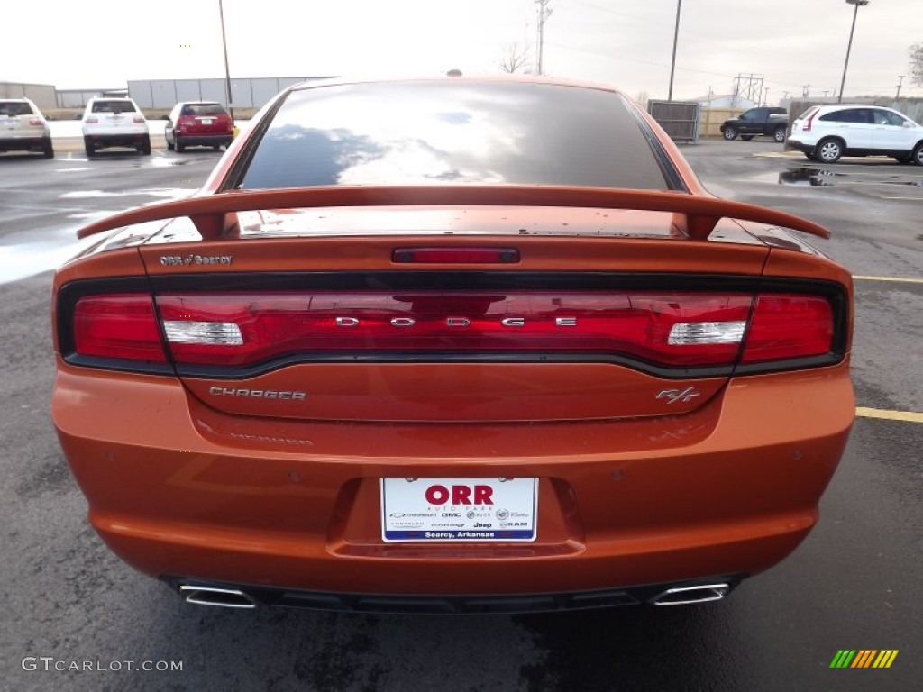 2011 Charger R/T Plus - Toxic Orange Pearl / Black photo #6