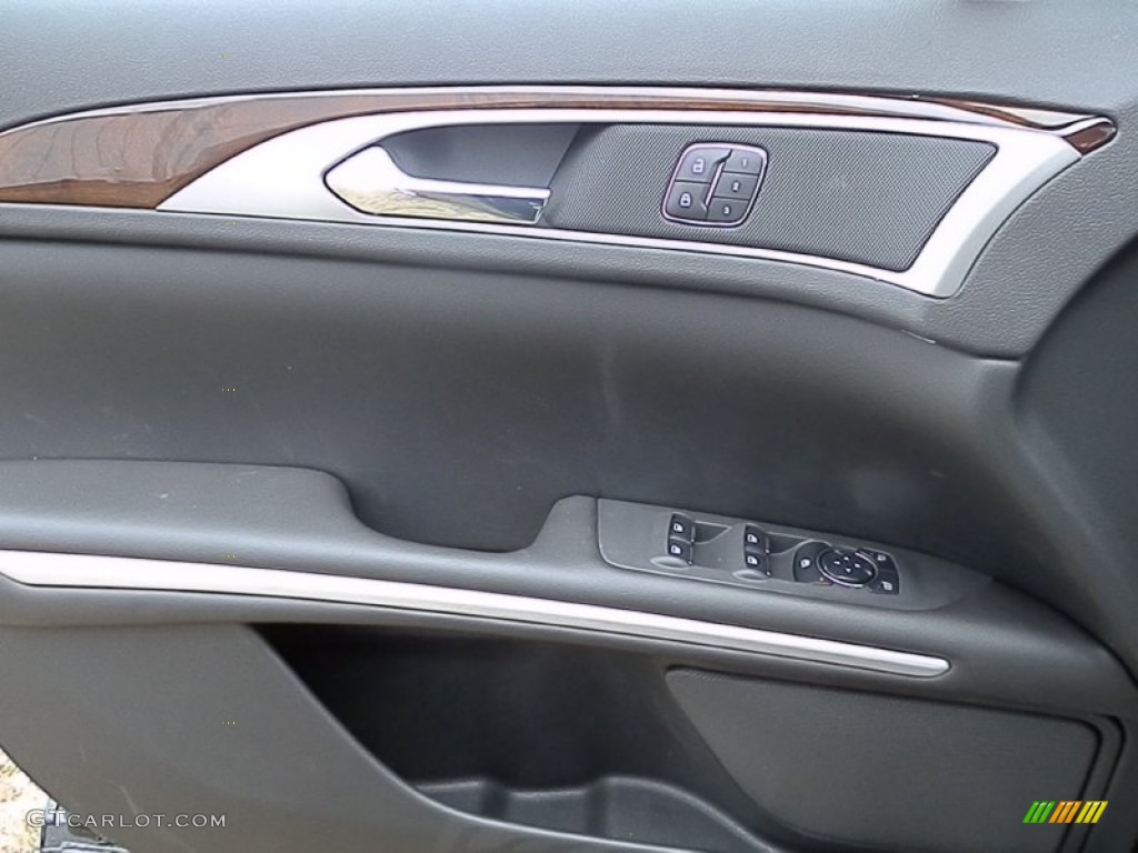 2013 Lincoln MKZ 2.0L EcoBoost AWD Charcoal Black Door Panel Photo #78699701
