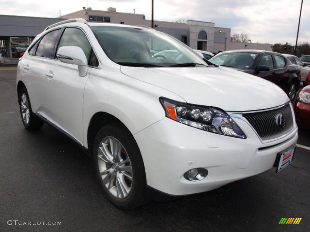 2012 RX 450h AWD Hybrid - Starfire White Pearl / Parchment photo #2
