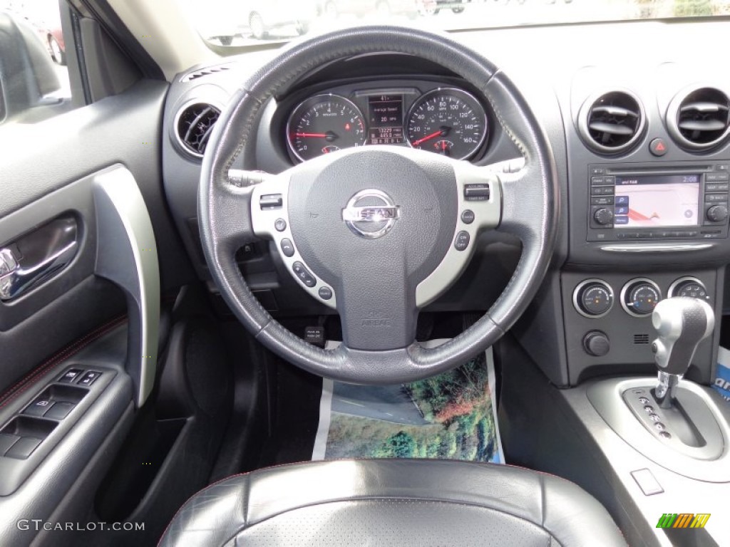 2011 Nissan Rogue SL AWD Black Steering Wheel Photo #78700790