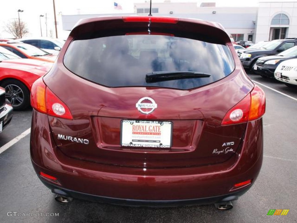 2010 Murano SL AWD - Merlot Red Metallic / Black photo #6