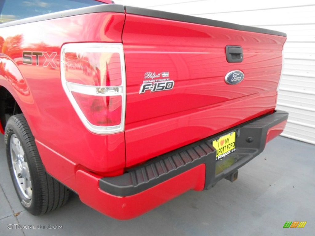 2010 F150 STX Regular Cab - Vermillion Red / Medium Stone photo #20