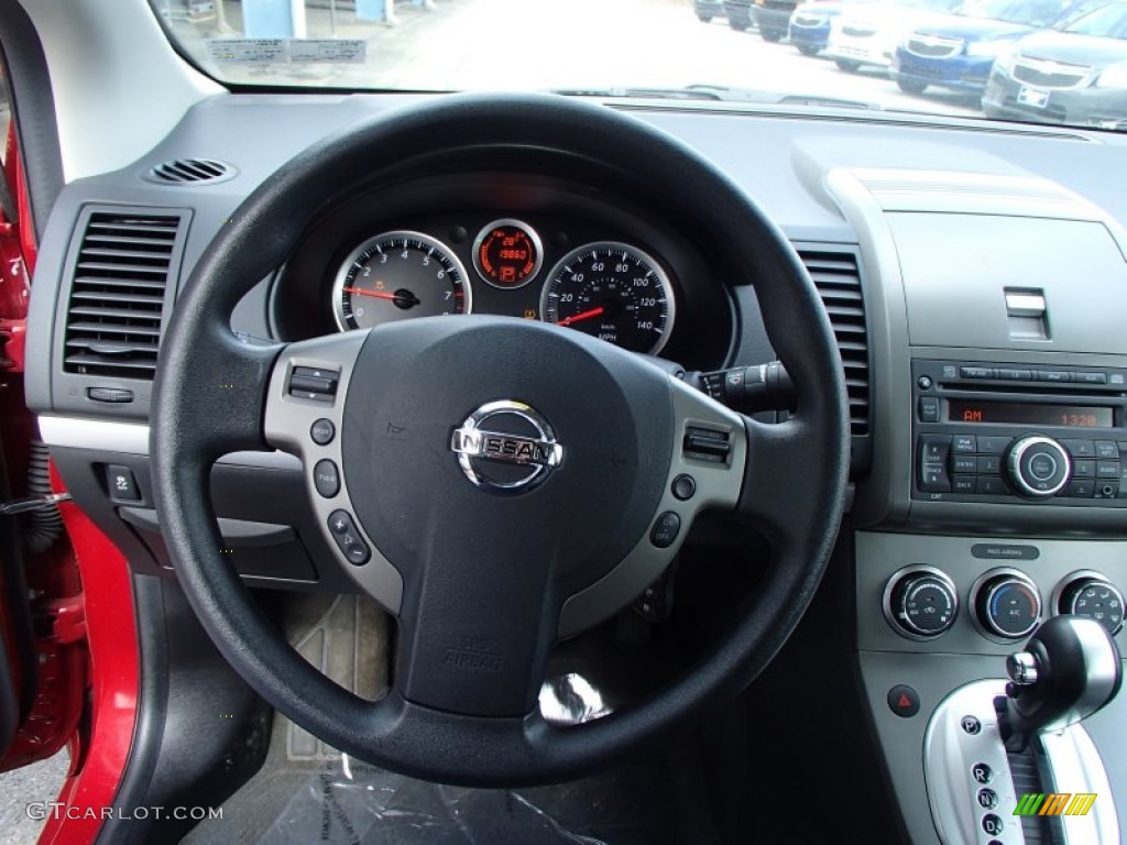 2012 Nissan Sentra 2.0 Beige Steering Wheel Photo #78701989